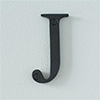 Letter J in Matt Black