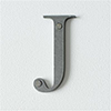 Letter J in Polished