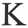 Letter K in Matt Black