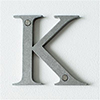 Letter K in Polished