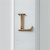 Letter L in Antiqued Brass