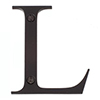 Letter L in Matt Black