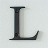 Letter L in Matt Black