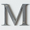 Letter M in Polished