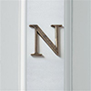 Letter N in Antiqued Brass