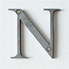 Letter N in Polished