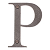 Letter P in Polished