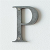Letter P in Polished