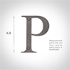 Letter P in Polished