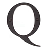 Letter Q in Matt Black