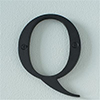 Letter Q in Matt Black