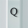 Letter Q in Matt Black