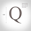 Letter Q in Polished