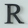 Letter R in Matt Black