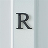 Letter R in Matt Black