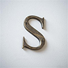 Letter S in Antiqued Brass