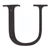 Letter U in Matt Black