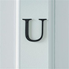 Letter U in Matt Black