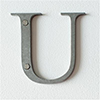 Letter U in Polished