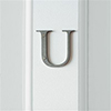 Letter U in Polished