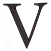 Letter V in Matt Black