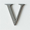 Letter V in Polished