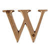 Letter W in Antiqued Brass