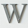 Letter W in Polished