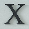 Letter X in Matt Black