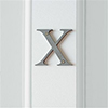 Letter X in Polished