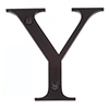 Letter Y in Matt Black