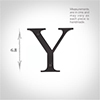 Letter Y in Matt Black