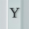 Letter Y in Matt Black