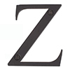 Letter Z in Matt Black