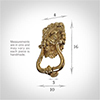 Lion's Head Door Knocker in Polished Brass