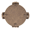 20mm Conduit 4 Way Junction Box Antiqued Brass