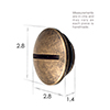 20mm Conduit Blanking Cap in Antiqued Brass 