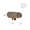 20mm Conduit T-Junction Box in Antiqued Brass