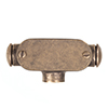 20mm Conduit T-Junction Box in Antiqued Brass