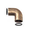 20mm Conduit Elbow in Antiqued Brass