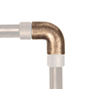 20mm Conduit Elbow in Antiqued Brass