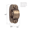 20mm Conduit Bracket in Antiqued Brass