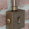 20mm Conduit Coupler in Antiqued Brass