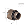 20mm Conduit Coupler in Antiqued Brass