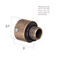 20mm Conduit Coupler Adaptor in Antiqued Brass