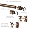 20mm Conduit Kit in Antiqued Brass (2m)