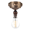 20mm Conduit Ceiling Rose in Antiqued Brass