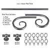 1m 16mm Crook Pole Pack in Polished