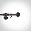 2m 16mm Cannonball Pole Pack in Matt Black