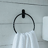 Pembroke Towel Ring in Matt Black